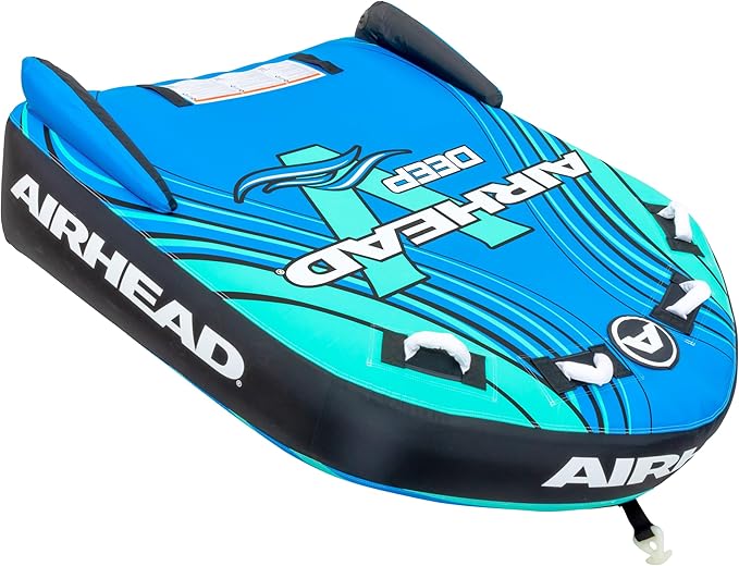 Airhead G-Force Inflatable Towable Tube | 2-4 Rider Models | Dual Tow Points | Full Nylon Cover | Kwik-Connect | Patented Speed Valve | Boat Tubes and Towables