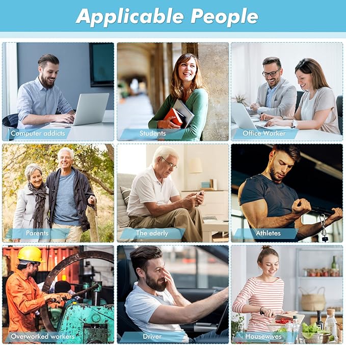 Belifu 4 Independent Channel TENS EMS Unit, 24 Modes,30 Level Intensity Muscle Stimulator Machine, Rechargeable Electric Pulse Massager with 10 Pads&5 Set Leads Wires, for Pain Relief Therapy (Silver)