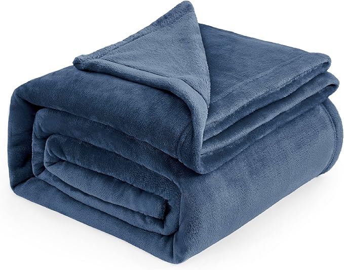 Bedsure Fleece Blankets King Size Mineral Blue - Bed Blanket Soft Lightweight Plush Cozy Fuzzy Luxury Microfiber, 108x90 inches
