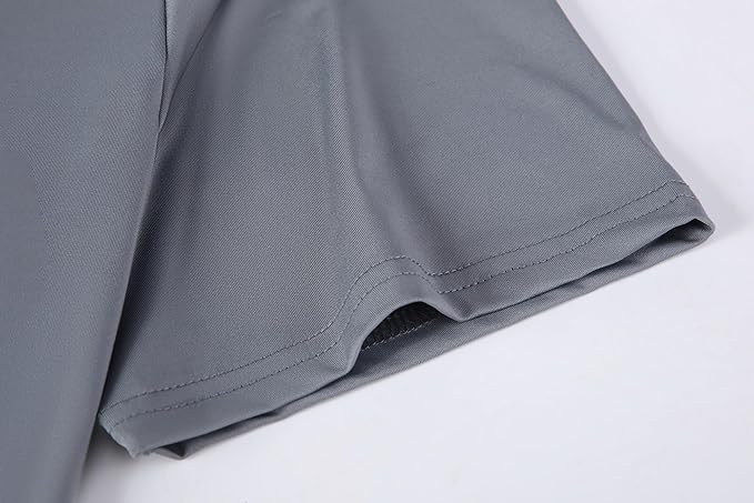 Alex Vando Mens Golf Shirt Moisture Wicking Quick-Dry Solid Short Sleeve Polo Shirts for Men