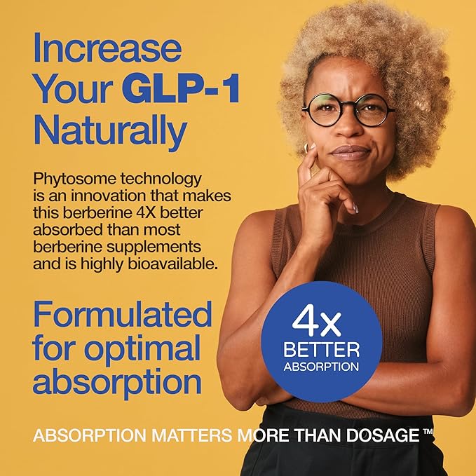 Berberine - High Absorption - 2200mg Equivalent - Herbal Supplement - Lower Blood Glucose - Helps Cholesterol - 60 Capsules