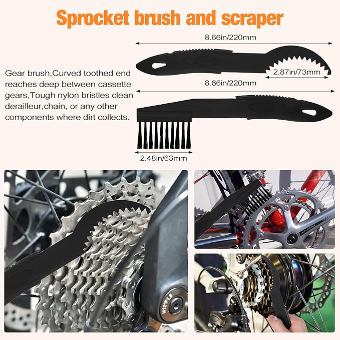 Bicycle Cleaning Kit including chain cleaner,chain brush,maintenance tool,chain lube,chain degreaser