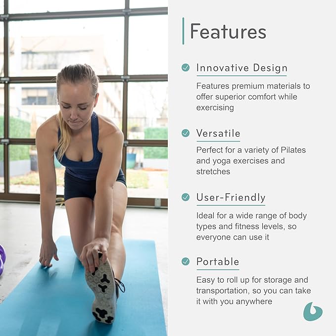 Balanced Body Aeromat Pilates and Yoga Mat for Floor Exercise, Extra-Thick Floor Workout Mat for Pilates or Yoga Exercises and Workouts, Studio or Home Gym Mat