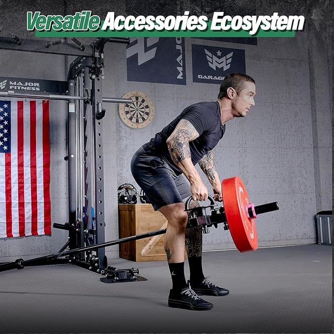 B52 Machine Home Gym with Power Rack, Cable Crossover, Dual Pulley System, Landmine, and Multi-Grip Pull-Up Bar – Heavy-Duty Fitness Equipment for Strength Training and Full-Body Workouts