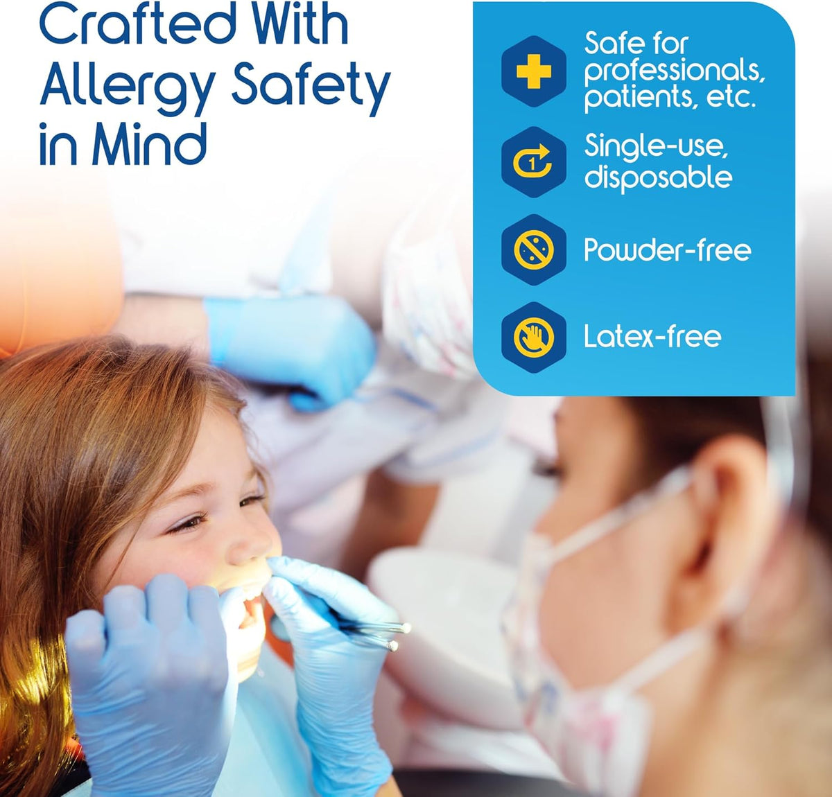 Inspire Nitrile Exam Gloves | The Original Quality Stretch Nitrile Cobalt Blue | 4.5 Gloves Disposable Latex Free Medical EMT