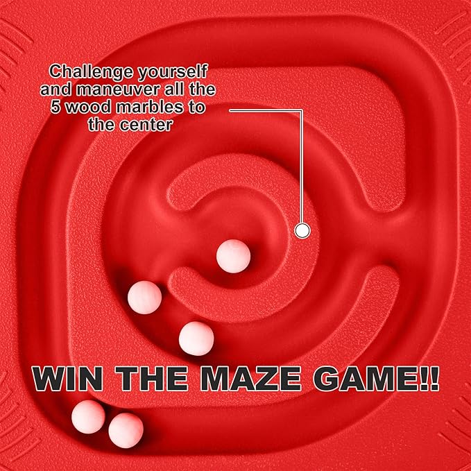 Balance Board for Kids with Maze - Plastic Wobble Board for Skiing Surfing Snowboard Training, Non-Slip Sensory Rocker Board for Toddlers 3-12, Core Strength Physical Therapy Equipment & Skateboard Balance Trainer