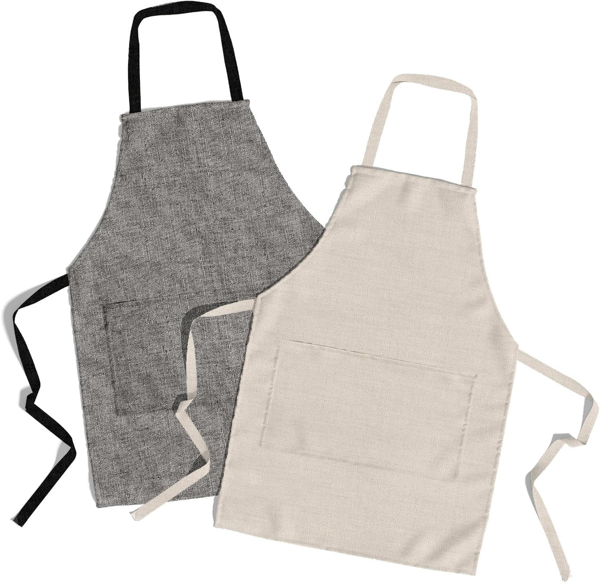 lepni.me Chefs Aprons | Cooking Baking Grilling for Home Restaurant | Premium Kitchen Aprons with Double Pocket for Men Women
