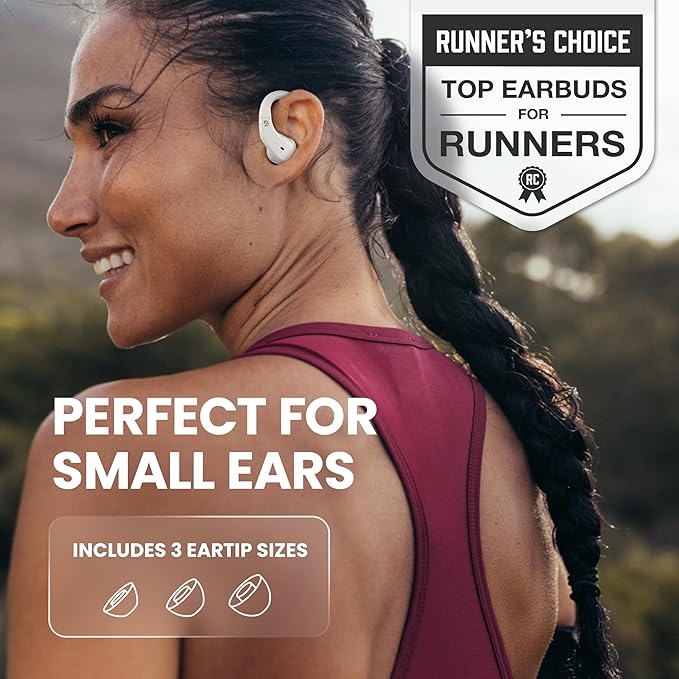 Back Bay Audio - Runner's Wireless Earbuds Bluetooth Headphones for Sports, Hook Over The Ear Buds, Deep Bass, Wrap Around Earphones with Earhooks for Running, Workout Wireless Headphones for The Gym