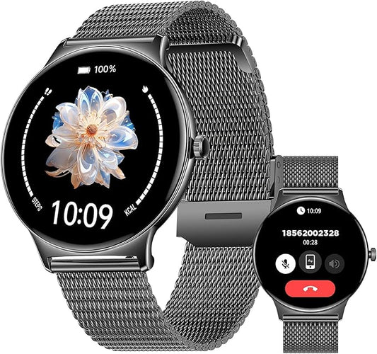 2025 Smart Watches for Men Women, with Bluetooth Make/Answer Call, 1.43" AMOLED Display Fitness Tracker, Heart Rate/SpO2/Sleep Monitor, 100+ Sports Modes, IP67 Waterproof Smartwatch for Android iPhone
