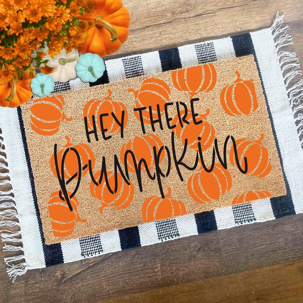 Fall Stencils for Door Mats 27”x14” Fall Doormat Stencils Pumpkin Stencil Templates for Doormat Wood Signs DIY Crafts Decor