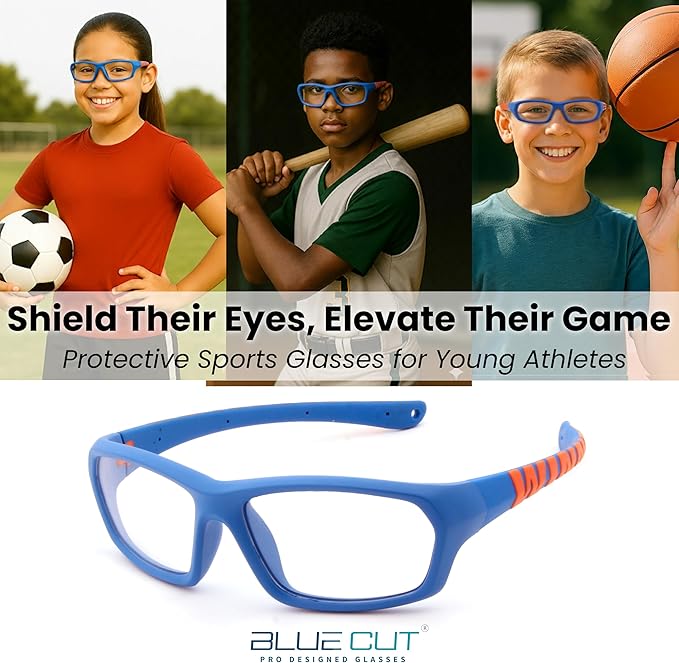 BLUE CUT Sports Protection Goggles, Anti-Fog Lenses Safety Glasses for Basketball, Pickleball and All Outdoor Sports