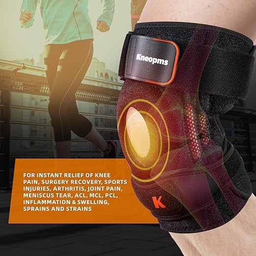 2-in-1 Professional Knee Brace for Pain Relief,Adjustable Knee Support with Patella Pad & Side Stabilizers, Compression Knee Sleeve for Meniscus Tear, ACL, Joint Pain, Runner, Workout-Men & Women