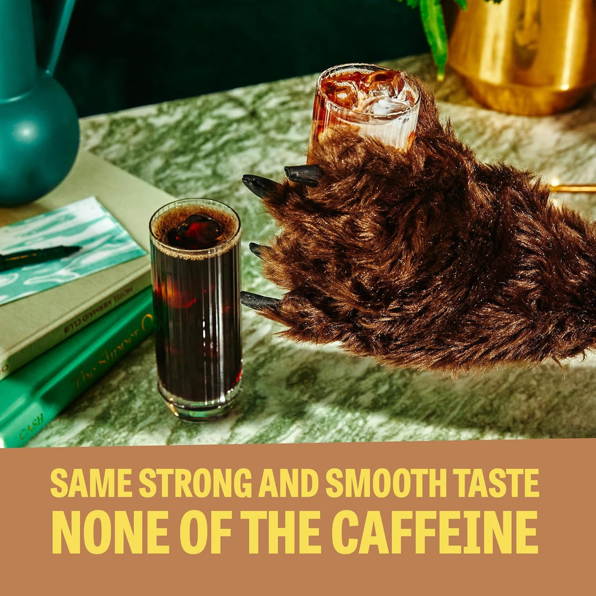 Wandering Bear Decaf Cold Brew Coffee, 32 fl oz, 6 pack - Extra Strong, Bold, Smooth, Unsweetened, Shelf-Stable, Ready to Drink, Iced Cold Brewed Coffee Drinks - Gluten Free & Vegan Decaf