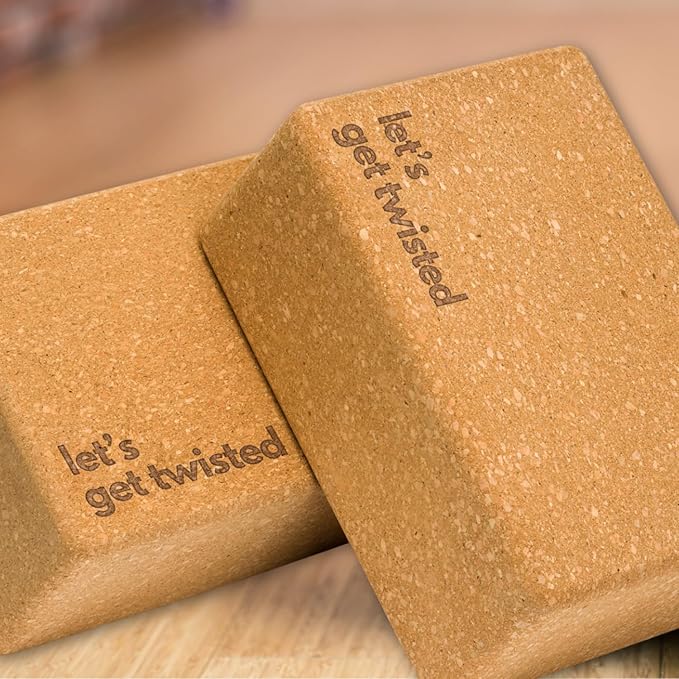 Premium Cork Yoga Blocks - Extra Large Yoga Block 2-Pack or Extra Tall 1-Pack for Inflexible Yogis | Natural, High-Density Cork for Superior Support & Stability | Optional Yoga Strap & Gift Box
