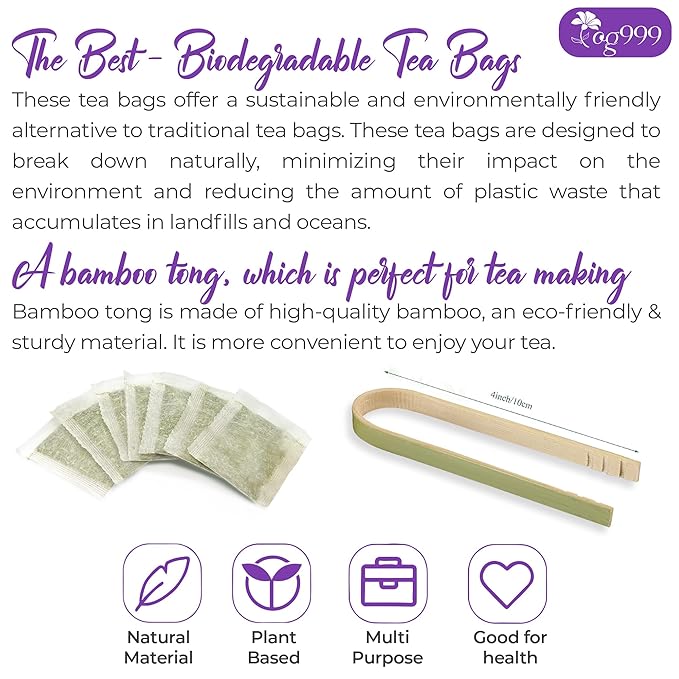 120 Lavender Flower Tea Bags, 100% Natural & Pure from Lavender Flowers. Loose Flower Lavender Herbal Tea. Lavender Flower Tea. No Sugar, No Caffeine, No Gluten, Vegan.