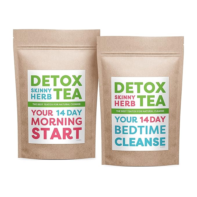 14 Day Teatox: Detox Skinny Herb Tea - Effective Detox Tea - Helps with Bloating and Constipation - Supports Body Cleanse - 100% NATURAL