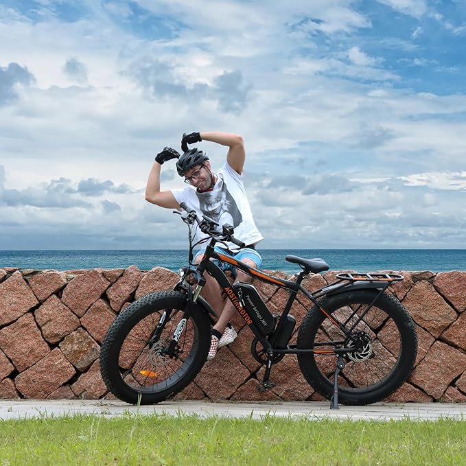 aostirmotor 750W Electric Bike for Adults 26"×4" Fat Tire Electric Bike 48V 13AH Lithium Battery Adult Electric Bicycles, 28MPH E Bike for Adults, Shimano 7 Speed Electric Mountain Bike