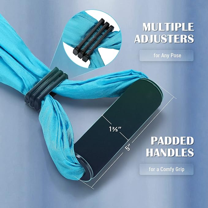 ZELUS Aerial Yoga Swing Sling Strong Yoga Hammock Kit Set Trapeze Inversion Equipment Include 2 Extensions Straps and Ceiling Mounting Kit