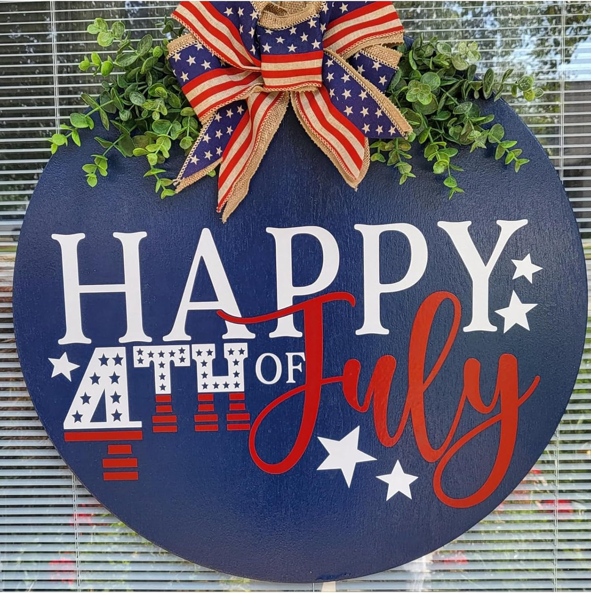 Patriotic Welcome Stencils 12” 4th of July Stencil Independence Day Stencils for Painting on Wood Door Hanger Porch Sign Decor