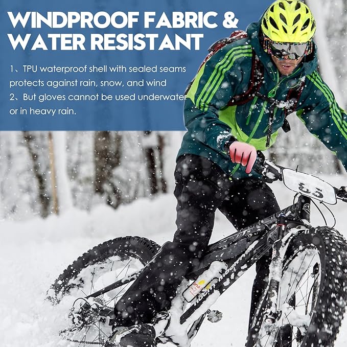 Bruvoalon Winter Gloves for Women & Men, 3M Thermal Insulation, Lycra Fabric, Windproof, Touchscreen, Anti-Slip, Cold Weather