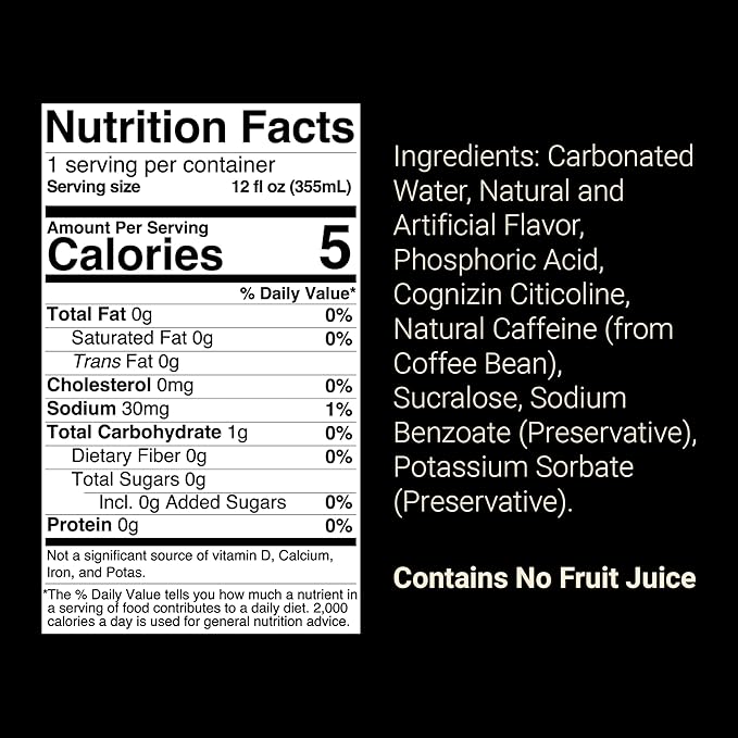 BUM Sugar-Free Energy Drink, Variety Pack - Lightly Carbonated & No Artificial Colors, Natural Caffeine & Citicoline for Energy & Focus, Brain Boost & Workout Sports Beverage - 12 oz, Pack of 12