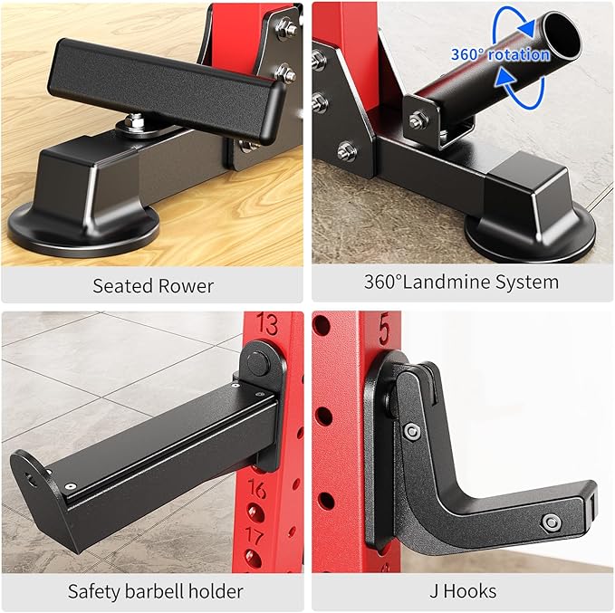 Smith Machine with Cable Crossover System, Multi-Function Power Cage Squat Rack for Home Gym, Power Rack and Packages Weight Sets.