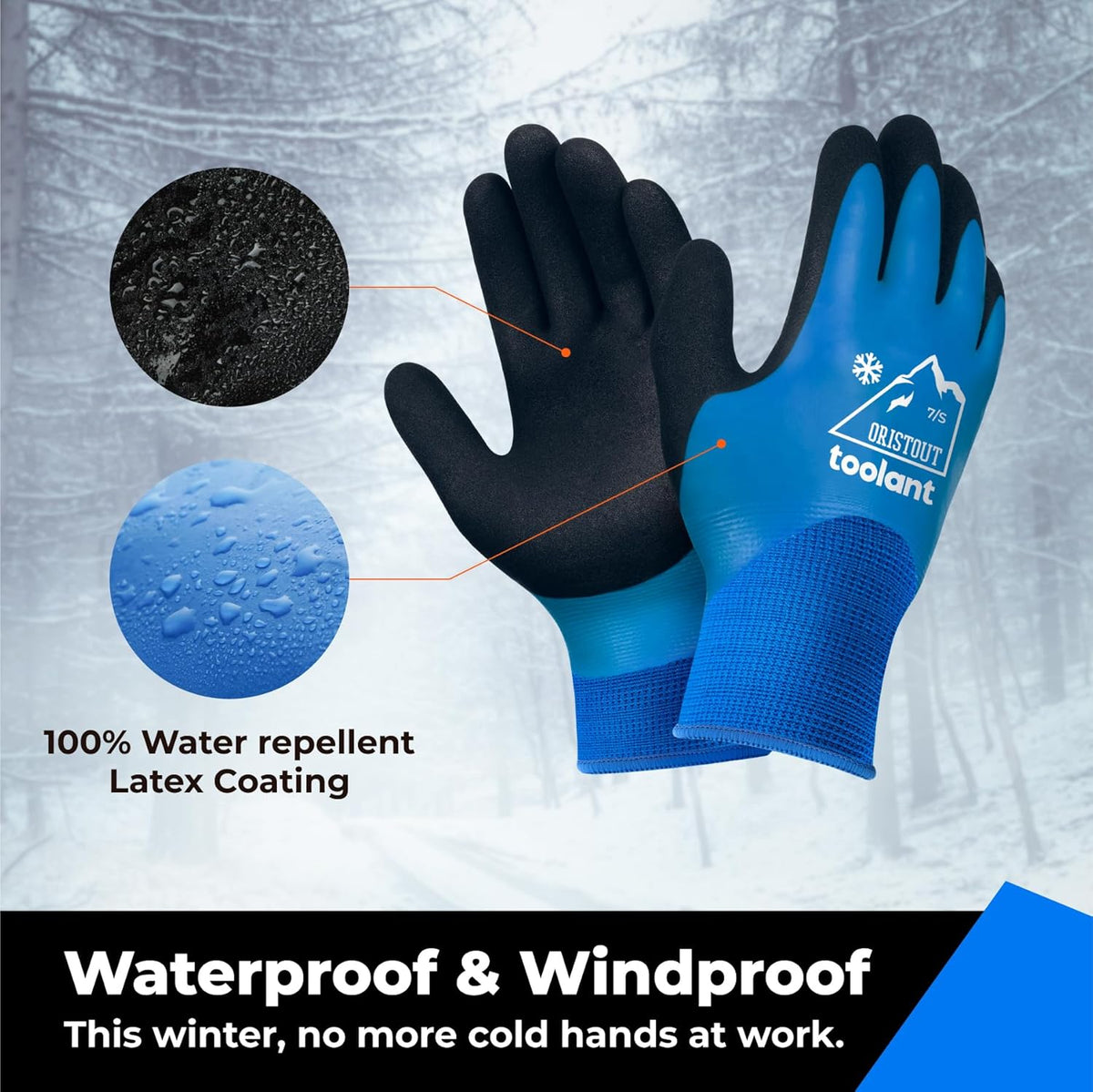 Waterproof Winter Work Gloves for Men and Women, Touchscreen, Freezer Gloves, Thermal Insulated, for Cold Weather