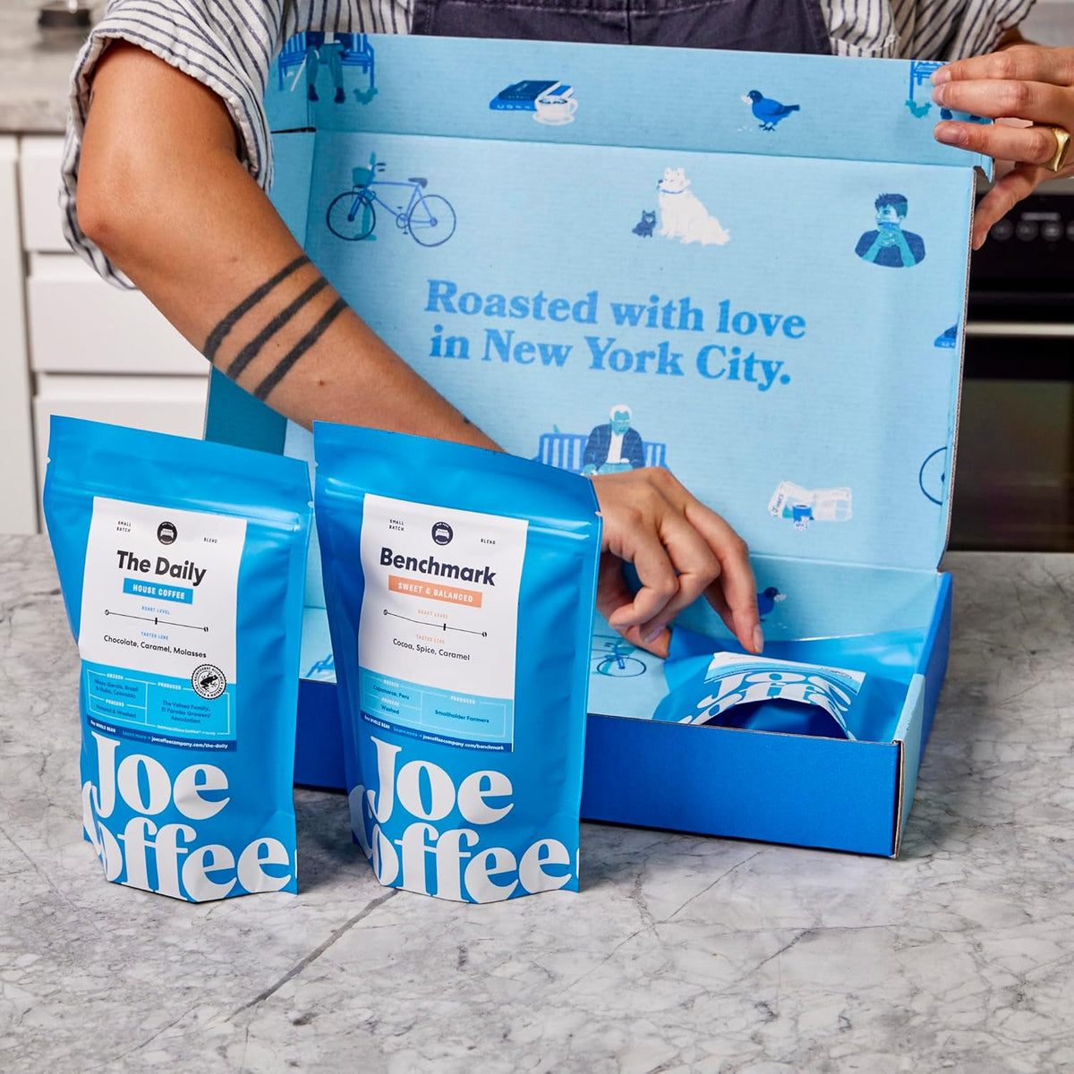 Joe Coffee Company - Benchmark Whole Bean Specialty Coffee, 12 oz Bag | NYC Roaster, Rainforest Alliance Certified, Kosher, Climate-Friendly