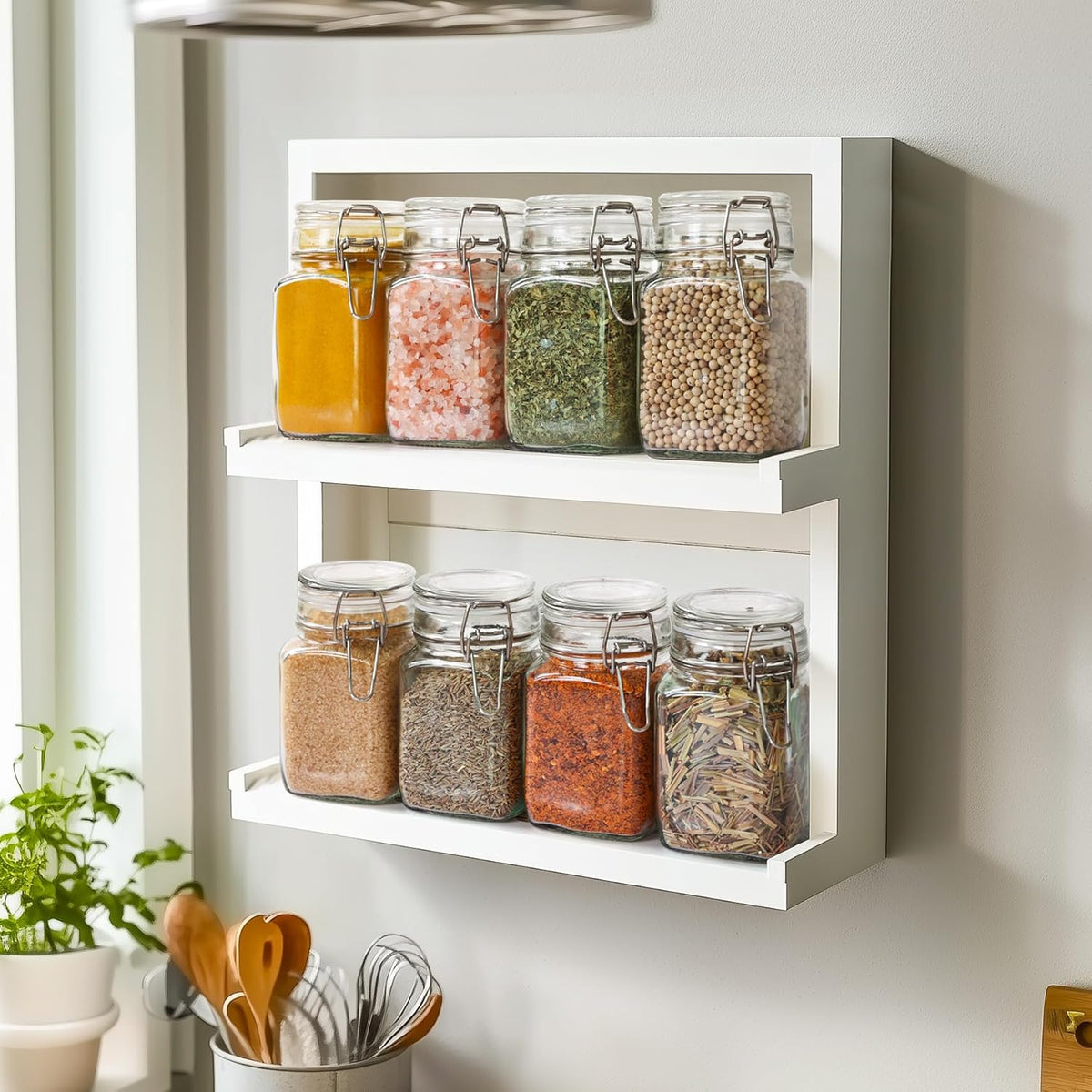 ComSaf Small Glass Jars with Airtight Lid Set of 12, Spice Jars 8 oz, Mason Jars 8 oz, Small Canning Jar, 8oz Jars with Lids for Kitchen, Jam, Jelly, Honey, Dessert, Salad, Shower Wedding Favors
