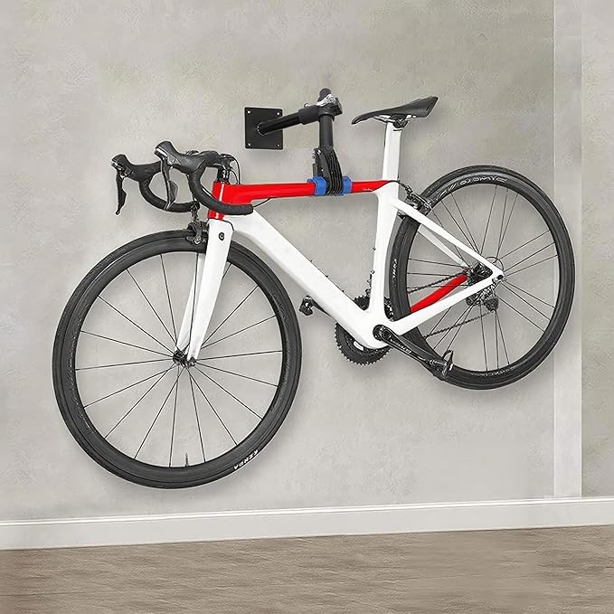 Bike Work Stand – Heavy-Duty Floor Mounted Bicycle Repair Rack with Adjustable Clamp – Rotatable Bike Maintenance Stand for Home & Garage Use