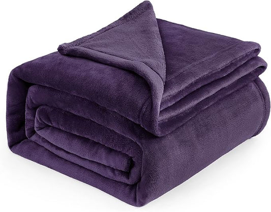 Bedsure Purple Fleece Blankets King Size - Bed Blanket Soft Lightweight Plush Cozy Fuzzy Luxury Microfiber, 108x90 inches