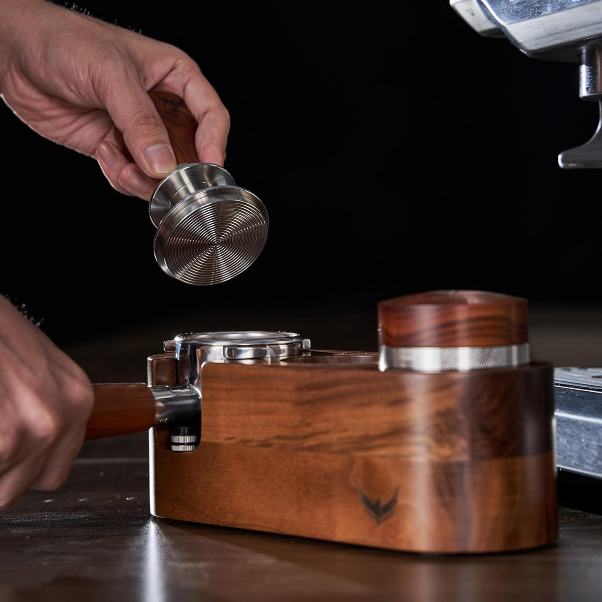 Espresso Accessory Kit for Breville - Tamping Station, Stainless Steel Dosing Cup, Bottomless Portafilter, Distribution Tool, 30lb Tamper
