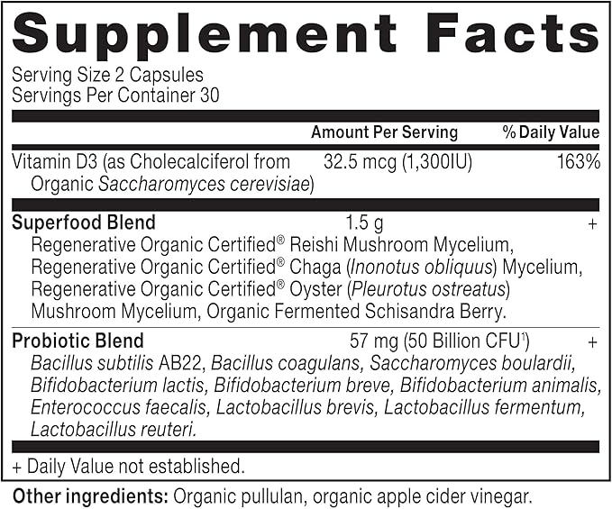 Ancient Nutrition Regenerative Organic Certified Probiotics for Women, Probiotics Women’s Extra Strength, Healthy Digestion and Immune System Function Support, 25 Billion CFUs* Per Serving, 60 Count