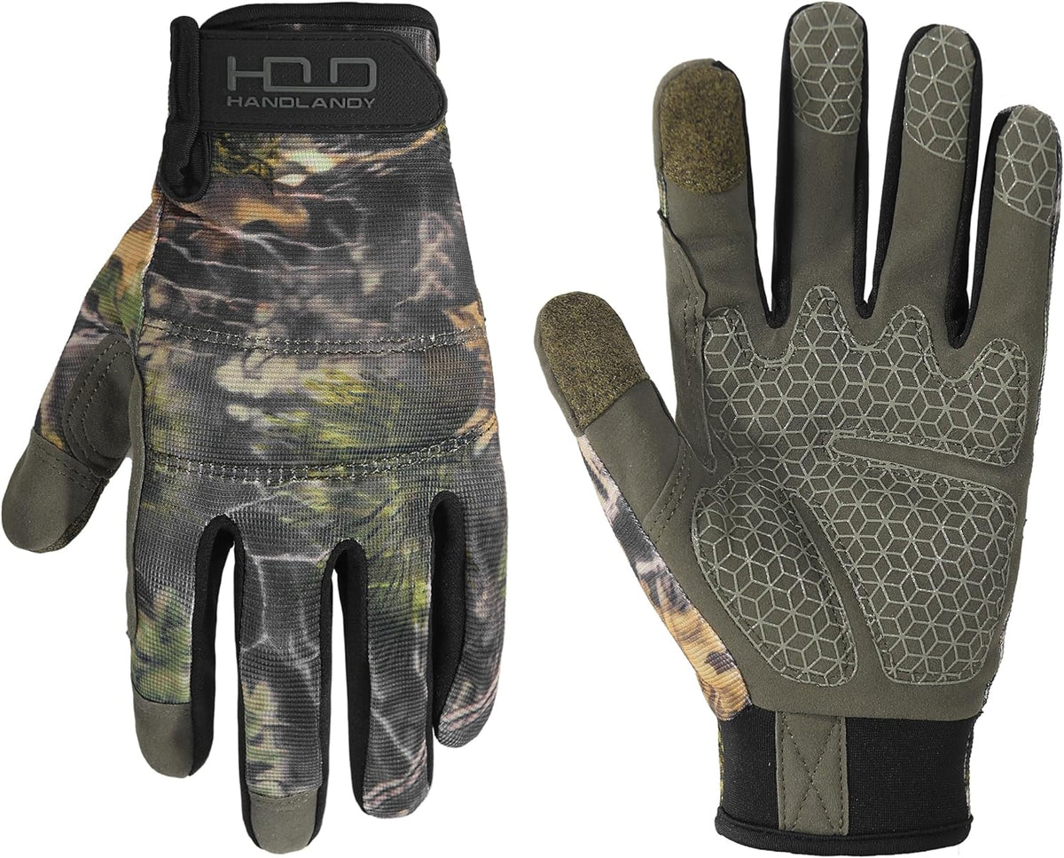 HANDLANDY Work Gloves for Men & Women, Utility Mechanic Working Gloves Touch Screen, Flexible Yard Work Gloves