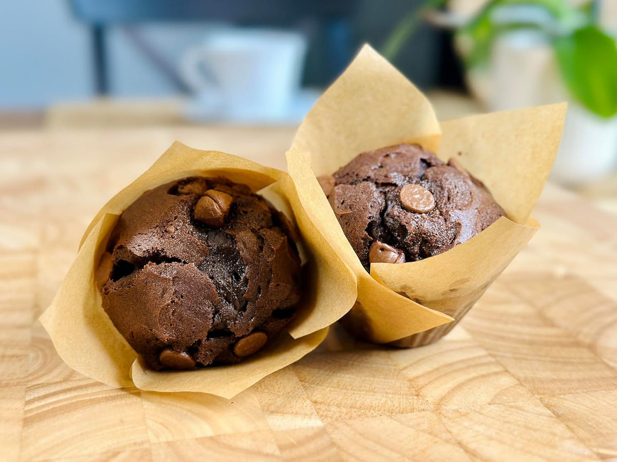 Molibake Chocolate Muffin Mix - Pack of 2 – Premium Chocolate Muffin Baking Mix with Cocoa Powder and Real Chips for Home Oven and Maker – 14 oz – Easy-to-Use Mix for Fluffy, Bakery-Style Homemade