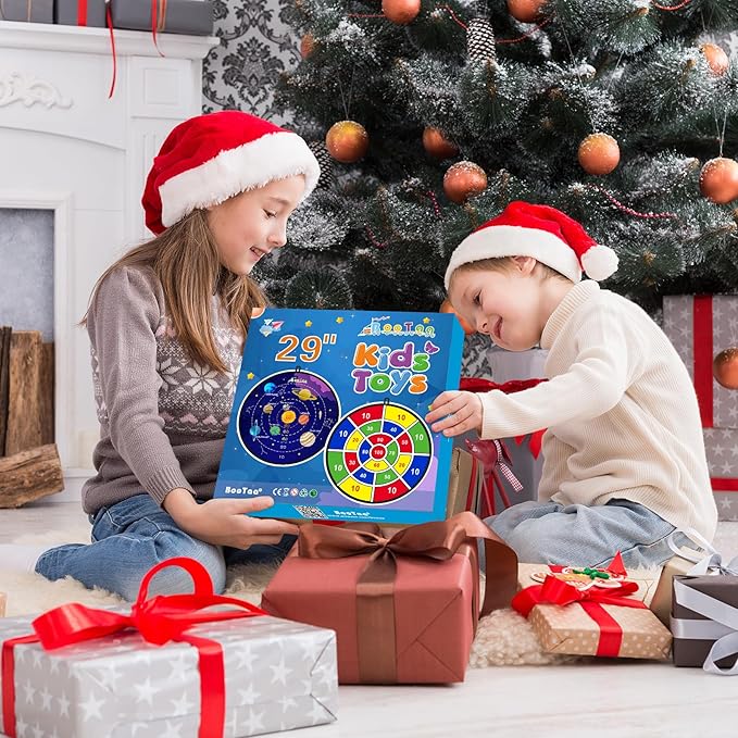 BooTaa 29" Large Dart Board for Kids, Kids Dart Board with Sticky Balls, Boys Toys, Indoor/Sport Outdoor Fun Party Play Game Toys, Birthday Gifts for 3 4 5 6 7 8 9 10 11 12 Year Old Boys Girls