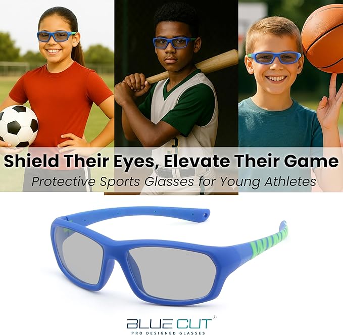 BLUE CUT Sports Protection Goggles, Photochromic Lenses Safety Glasses for Basketball, Pickleball and Outdoor Sports