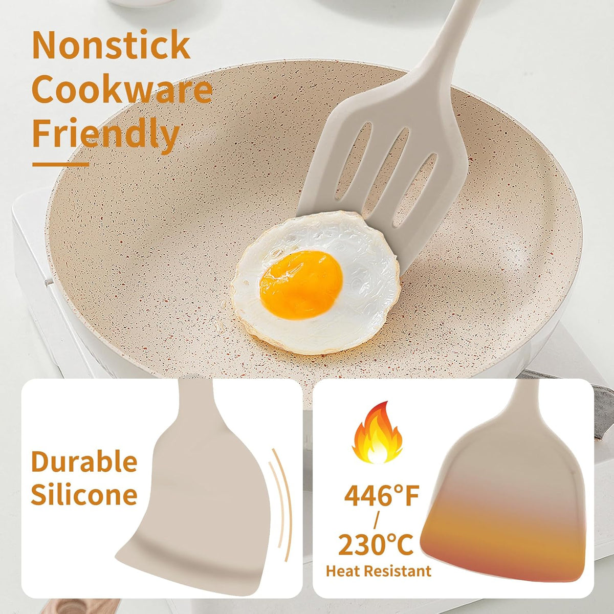 18 Pcs Cooking Utensils Set, Kitchen Utensils Set with Utensil Holder, 446°F Heat Resistant Silicone Spatula Set, Kitchen Gadgets Tools Set for Nonstick Cookware BPA FREE