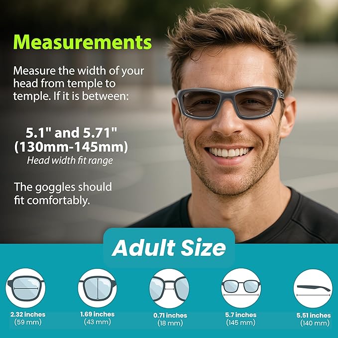 BLUE CUT Sports Protection Goggles, Photochromic Lenses Safety Glasses for Basketball, Pickleball Indoor Outdoor Sports