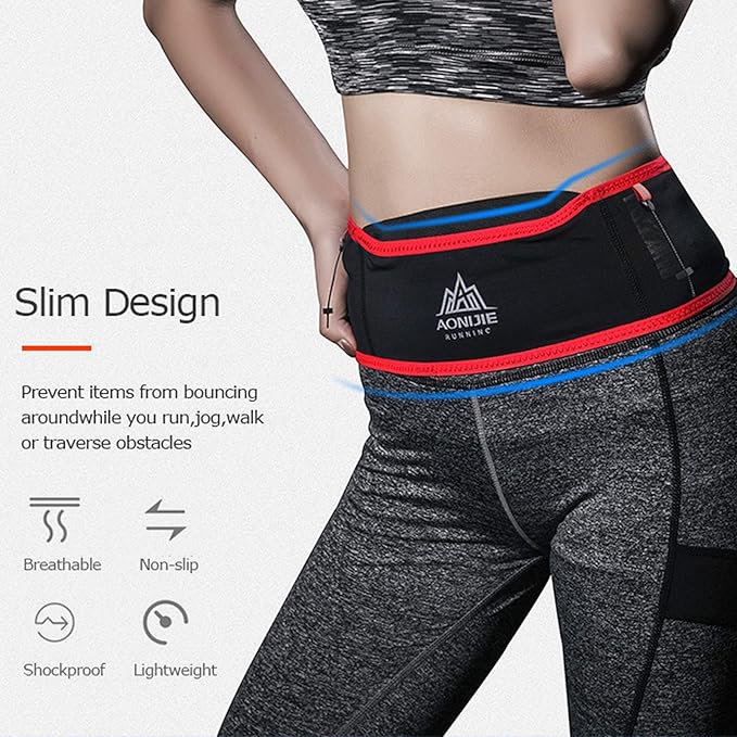 AONIJIE Hydration Belt Running Fanny Pack, with 250ml Soft Water Bottle Flask Phone Holder for Trailing Running Climbing Jogging Cycling Workout Fitness 3 Colors (Blue, S/M)