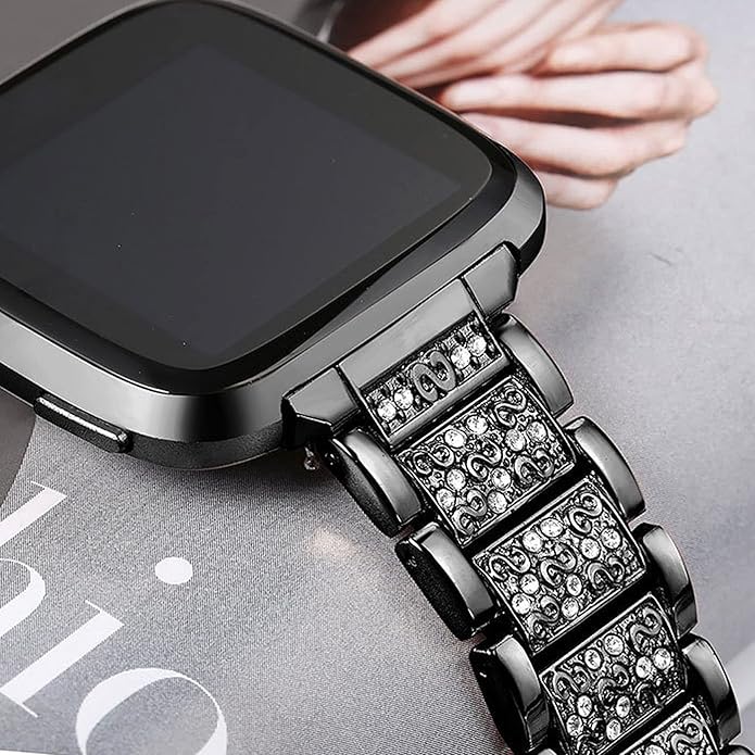 22mm Women's Jewelry Bling Diamond Metal Dressy Strap, Adjustable Replacement Strap Accessories Compatible for GTX12, T60 Smart Watches