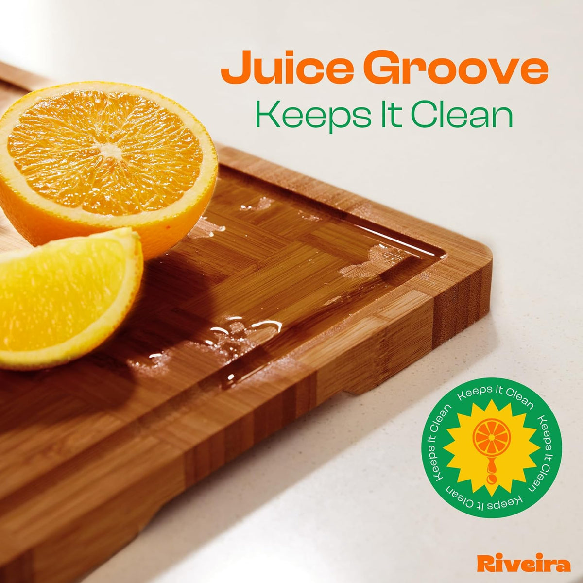 Riveira Bamboo End Grain Wood Cutting Board – Versatile And Durable: Set Of 3 Pcs Wooden Cutting Boards – Natural Wooden Cutting Boards For Kitchen Set – Complete Bamboo End Grain Cutting Board