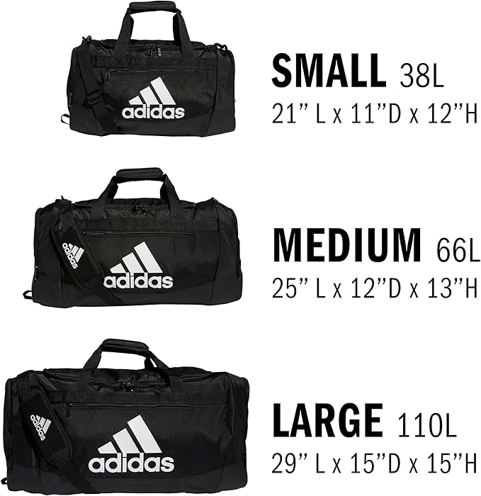 adidas Unisex Defender 4.0 Gym Duffel Bag for Men and Women, Team Dark Green, Small (38L)