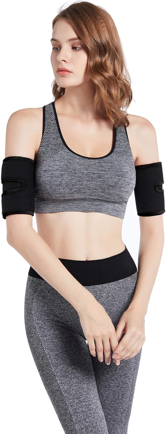 Bakerdani Hot Sweat Neoprene Compression Arm Sauna Sleeves Slimmer Bands Wraps Arm Trimmers for Men & Women (a Pair)