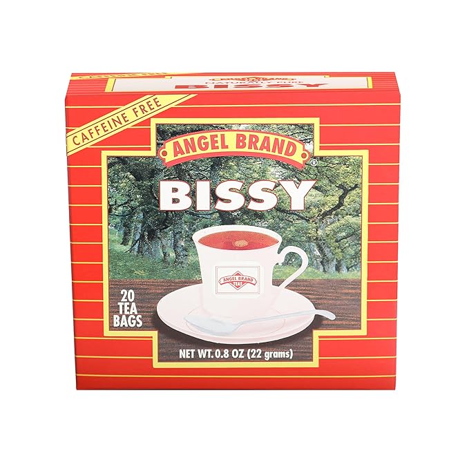 Angel Brand Bissy Tea Bags – 25 Tea Bags of Jamaican Kola Nut Herbal Tea for Energy and Vitality.