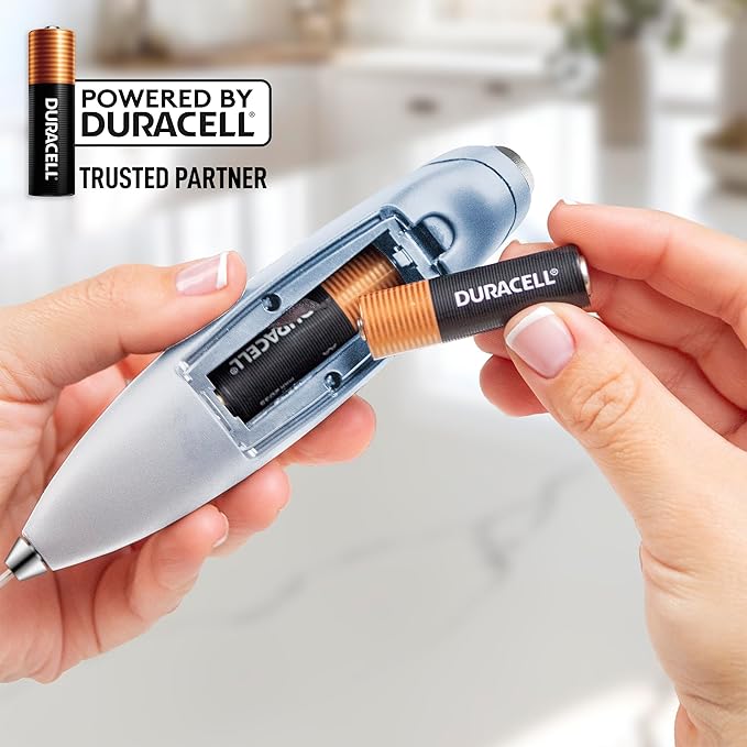 Zulay Powerful Milk Frother (4 Duracell Batteries Included) - Handheld Milk Frother Wand Drink Mixer for Coffee - Powerful Milk Foamer for Cappuccino, Frappe, Matcha & Coffee Creamer - Cloud