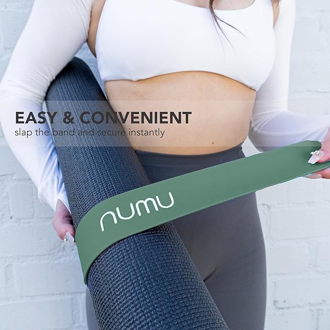 Numu Yoga Mat Strap Slap Band - Easy Snap On to Keep Exercise Mat Tightly Rolled and Secured for Yoga Mat Storage and Travel