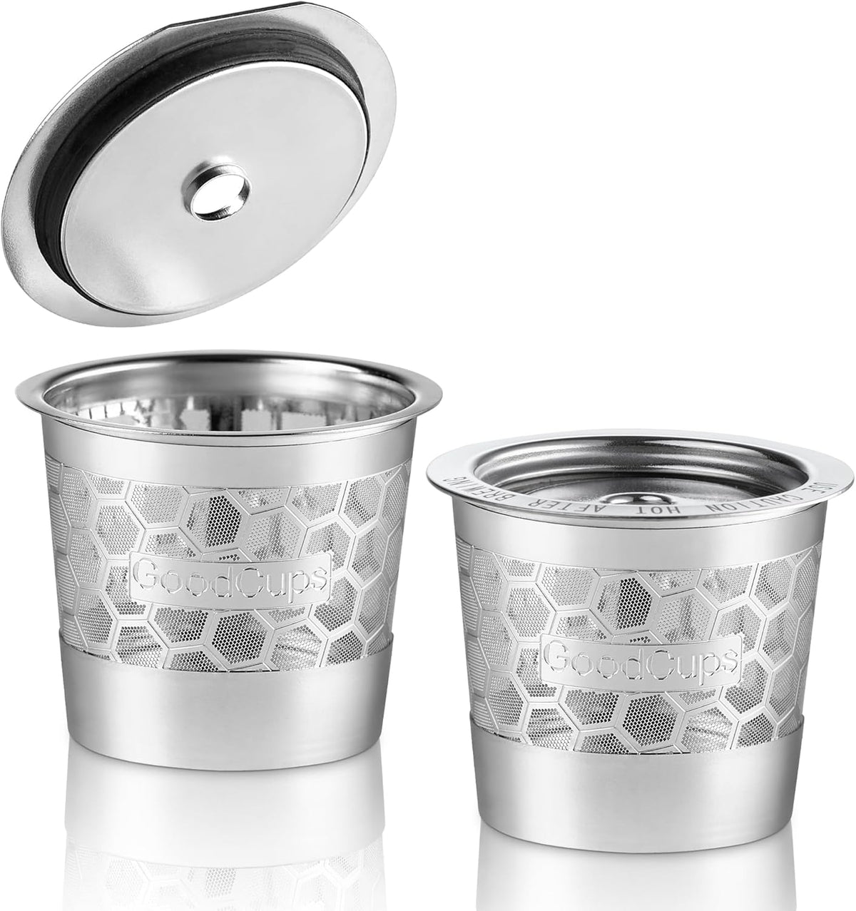 2 Stainless Steel Reusable K Cups for Keurig Coffee Makers - Compatible with K-Express, K-Elite, K-Classic, K-Mini, K-Mini Plus, K-Select, K-Cafe & K-Iced Brewers