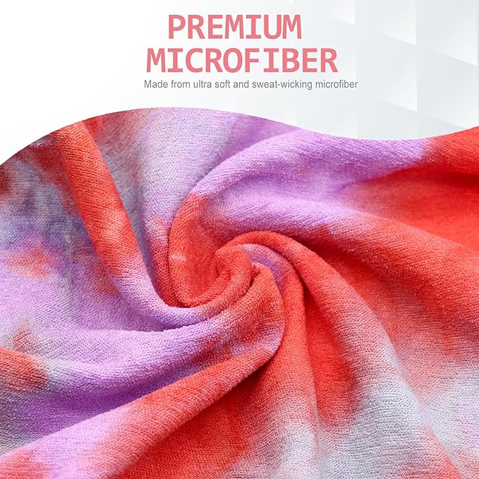 Eunzel Yoga Towel,Hot Yoga Mat Towel with Grip Dots Sweat Absorbent Non-Slip for Hot Yoga, Pilates and Workout 24" x72", Red & Gray