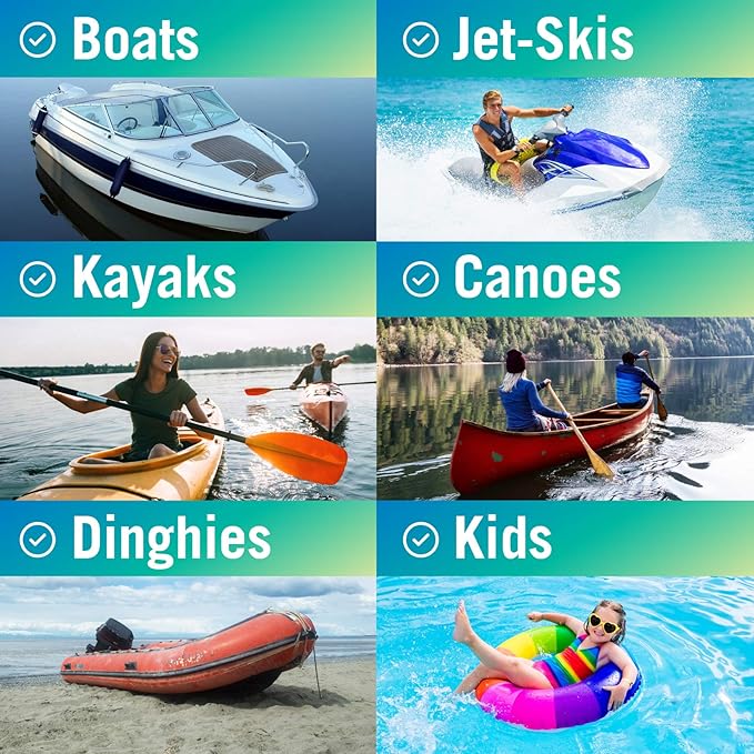 Boat Paddle Telescoping Plastic Collapsible Oar, Kayak, Jet Ski, Rafting, Mini Canoe Paddles, Tubing Floats, Rowing Safety Accessories for Kids and Adults